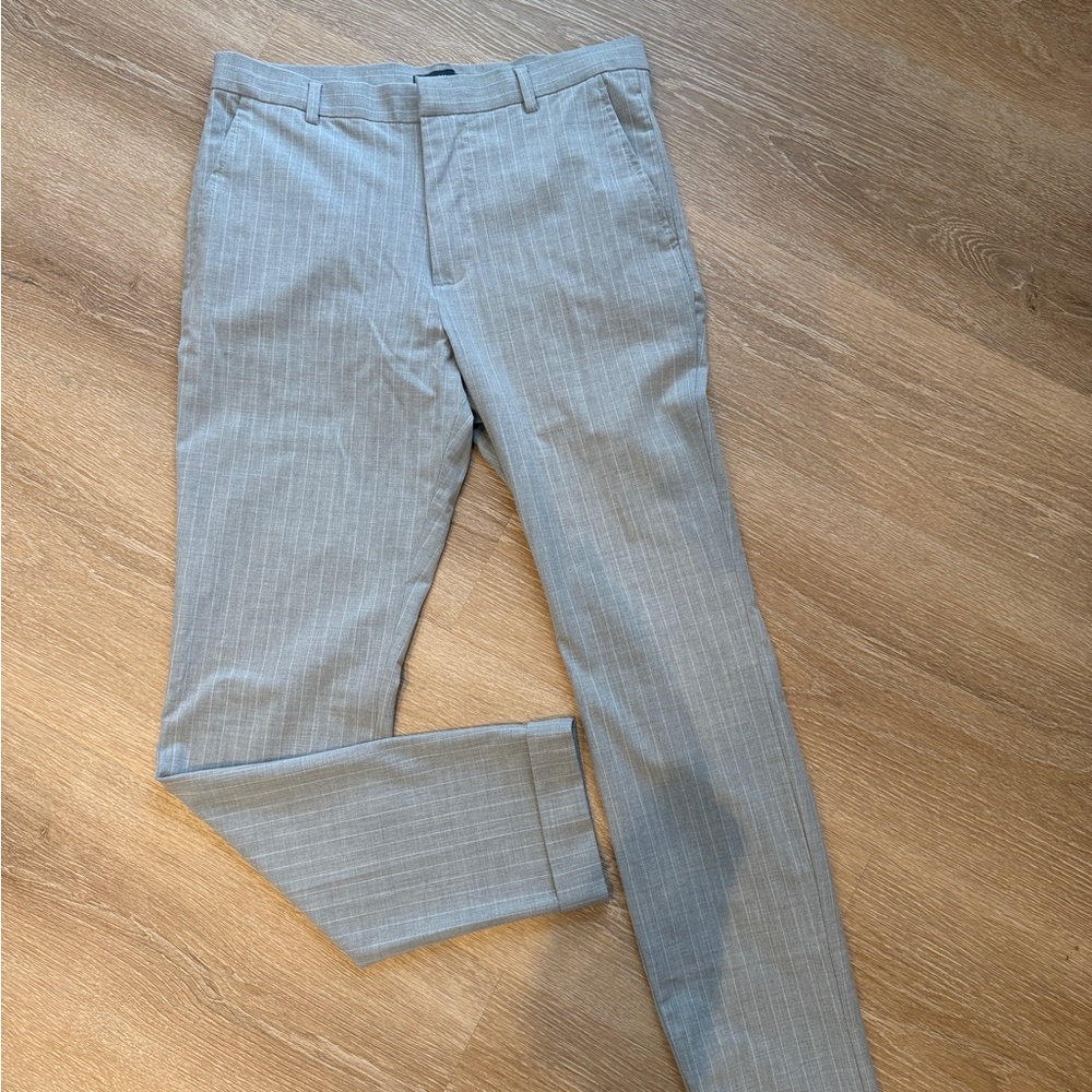 H&M Light Gray Pinstripe Dress Pants